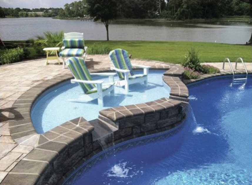 latham Pool products tanning ledge